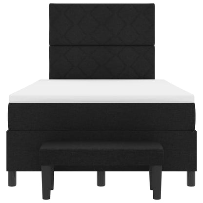 Letto a molle Nero 120 x 190 cm Tessuto & Legno multistrato - homemem39