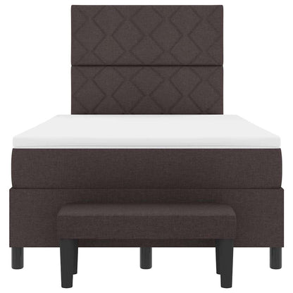 Letto a molle con testiera Marrone Scuro 120 x 190 cm Tessuto | homemem39
