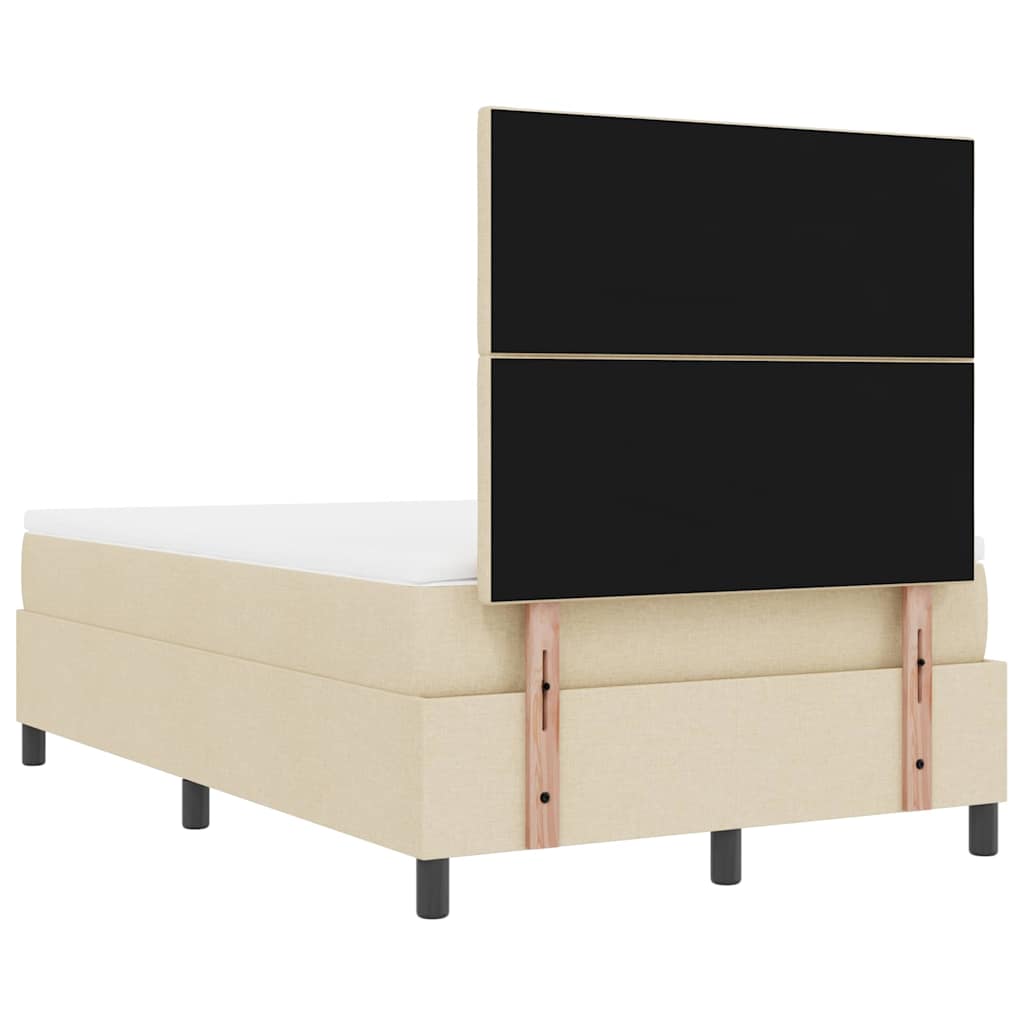 Letto a molle con testiera Crema 120 x 190 cm Tessuto | homemem39