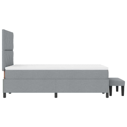 Letto a molle con materasso Grigio chiaro 120 x 200 cm - homemem39