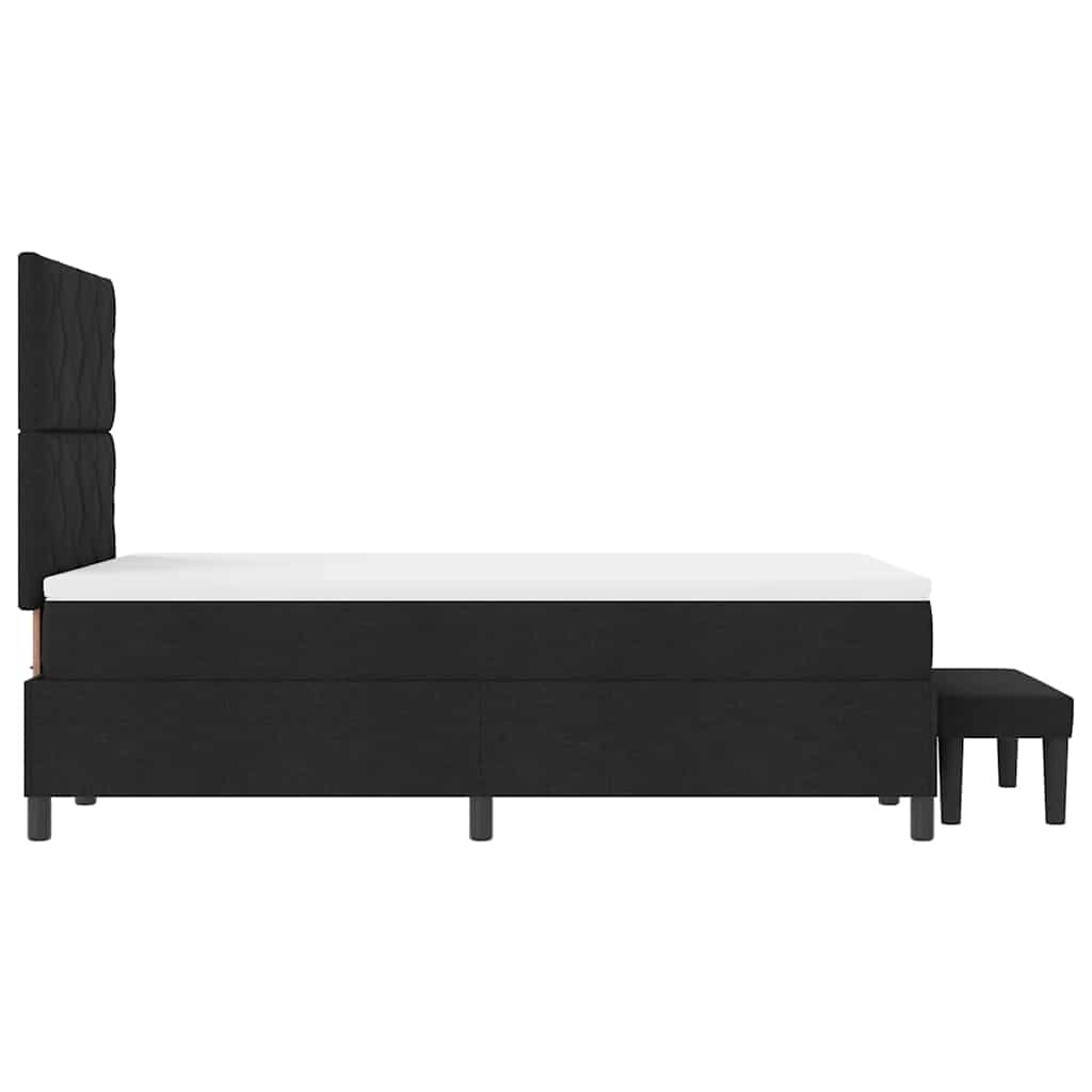 Letto a molle con testiera Nero 120 x 200 cm Tessuto | homemem39
