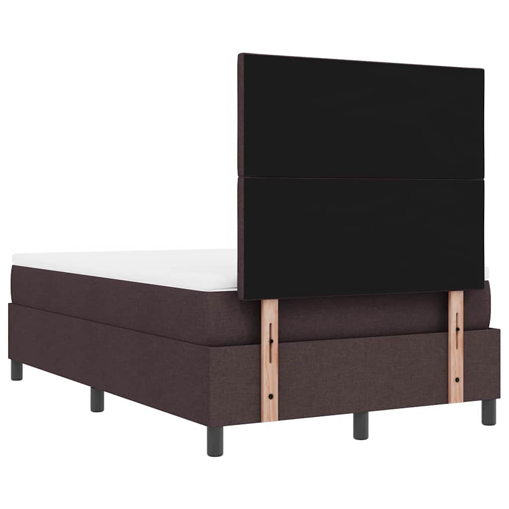 Letto a molle con testiera Marrone Scuro 120 x 200 cm Tessuto | homemem39