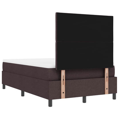 Letto a molle con testiera Marrone Scuro 120 x 200 cm Tessuto | homemem39