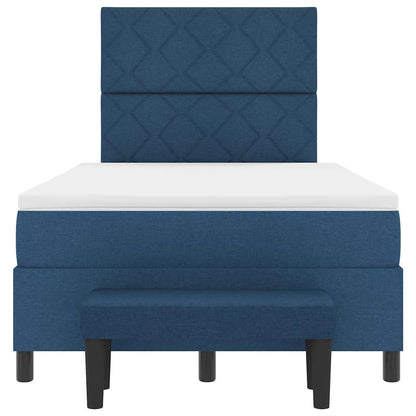 Letto a molle con testiera Blu 120 x 200 cm Tessuto | homemem39