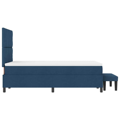 Letto a molle con testiera Blu 120 x 200 cm Tessuto | homemem39
