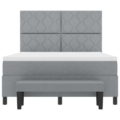 Letto a molle con materasso Grigio chiaro 140 x 190 cm