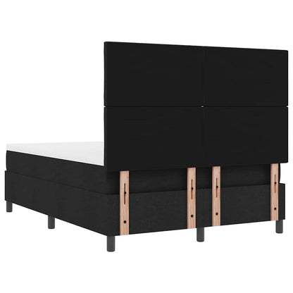 Letto a molle con testiera Nero 140 x 190 cm Tessuto