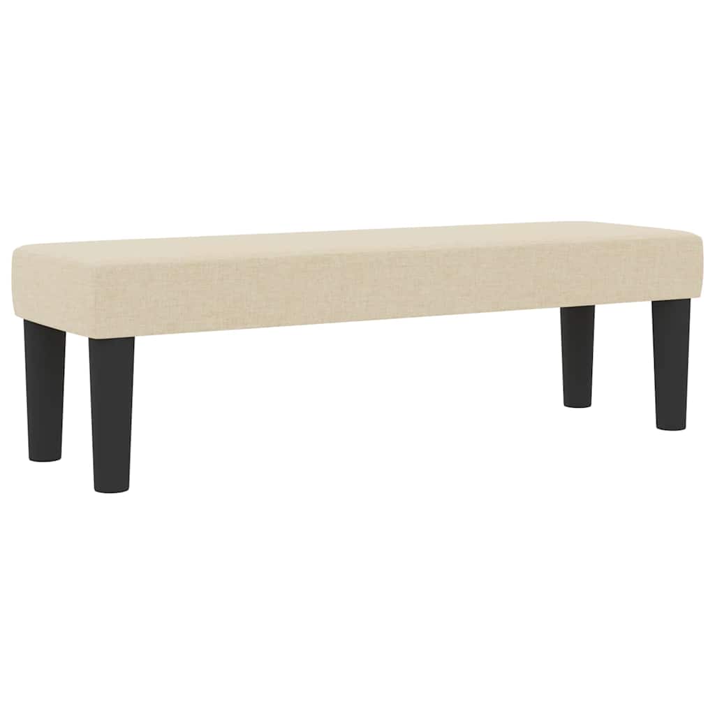 Letto a molle con testiera Crema 140 x 190 cm Tessuto | homemem39