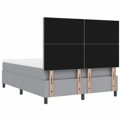 Letto a molle con testiera Grigio chiaro 160 x 200 cm Tessuto | homemem39