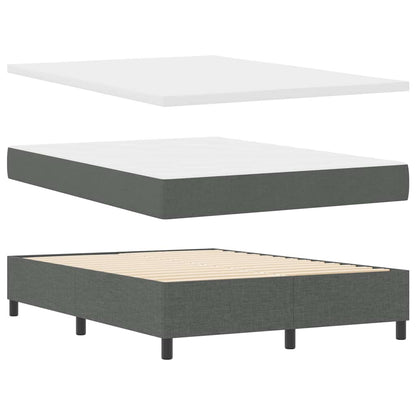 Letto a molle con testiera Grigio scuro 160 x 200 cm Tessuto | homemem39
