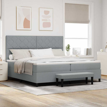 Letto a molle con materasso Grigio chiaro 200 x 200 cm - homemem39