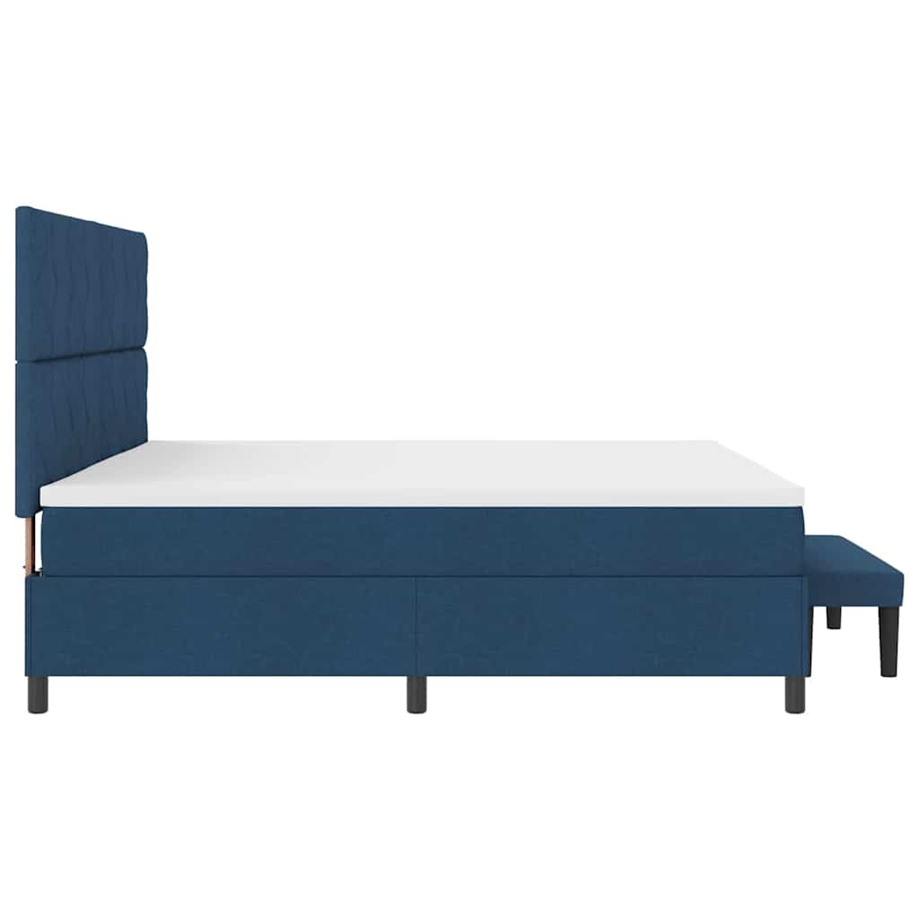 Letto a molle Blu 200 x 200 cm Tessuto & Legno multistrato - homemem39