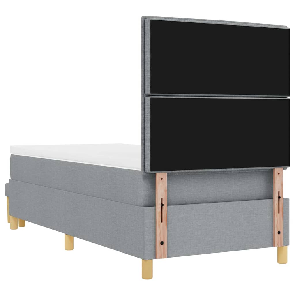 Letto a molle con testiera Grigio chiaro 200 x 80 cm Tessuto | homemem39
