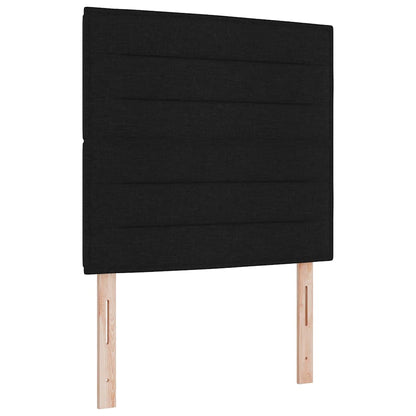Letto a molle con materasso Nero 100 x 200 cm Tessuto