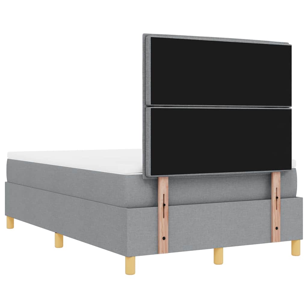 Letto a molle con testiera Grigio chiaro 190 x 120 cm Tessuto | homemem39