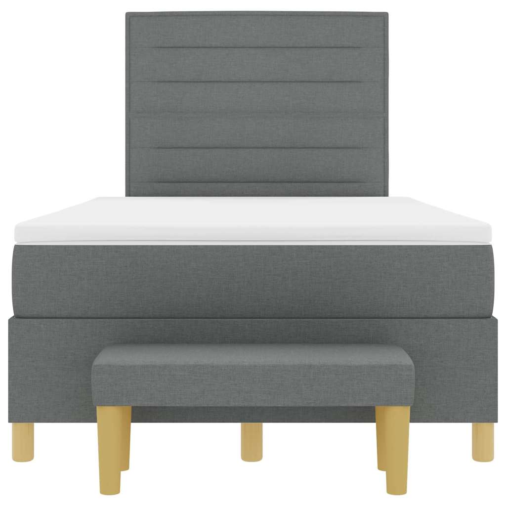 Letto a molle con testiera Grigio scuro 190 x 120 cm Tessuto | homemem39