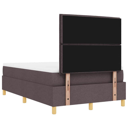 Letto a molle con testiera Marrone scuro 190 x 120 cm Tessuto | homemem39