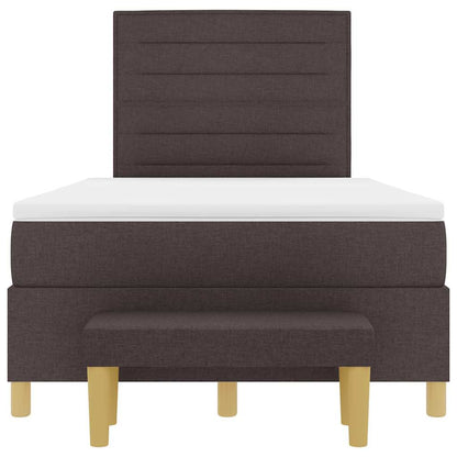 Letto a molle con testiera Marrone scuro 190 x 120 cm Tessuto | homemem39