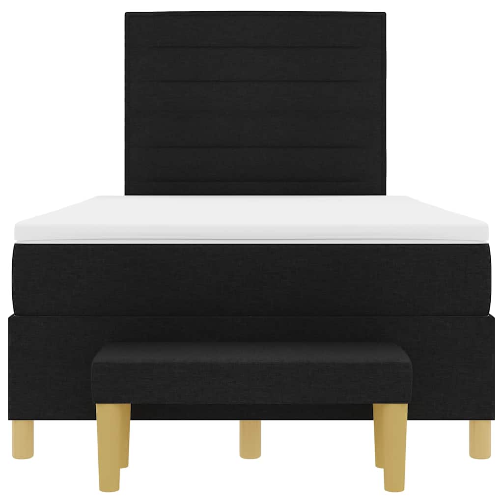 Letto a molle con testiera Nero 200 x 120 cm Tessuto | homemem39