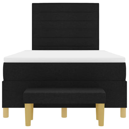 Letto a molle con materasso Nero 120 x 200 cm Tessuto - homemem39