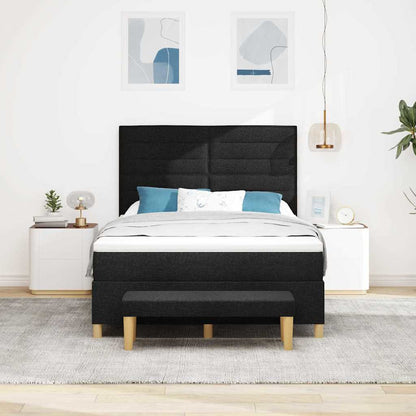 Letto a molle con testiera Nero 200 x 140 cm Tessuto | homemem39
