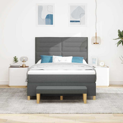 Letto a molle con cuscino Grigio scuro 200 x 160 cm Tessuto