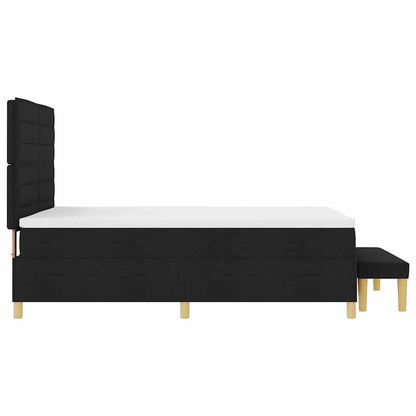Letto a molle con testiera Nero 200 x 160 cm Tessuto | homemem39