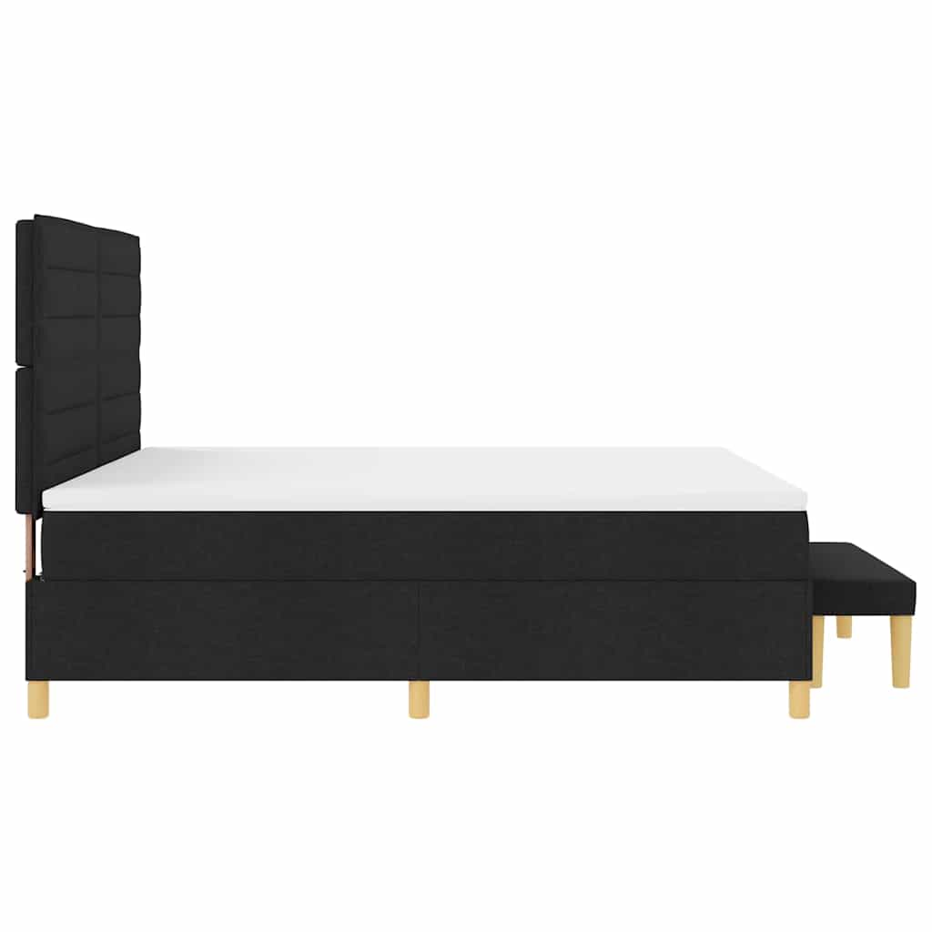 Letto a molle con testiera Nero 200 x 180 cm Tessuto | homemem39