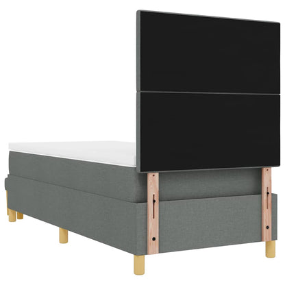 Letto a molle con testiera Grigio scuro 200 x 80 cm Tessuto | homemem39