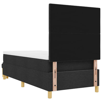 Letto a molle con testiera Nero 200 x 80 cm Tessuto | homemem39