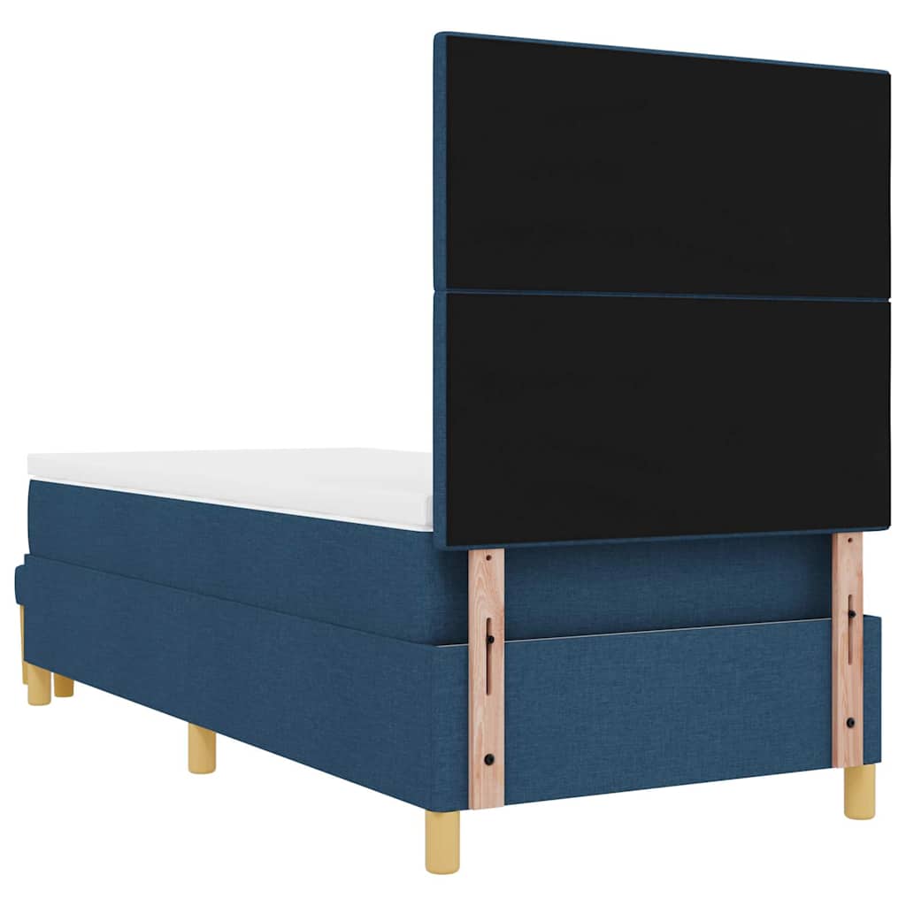 Letto a molle con cuscino con testiera Blu 200 x 80 cm Tessuto | homemem39