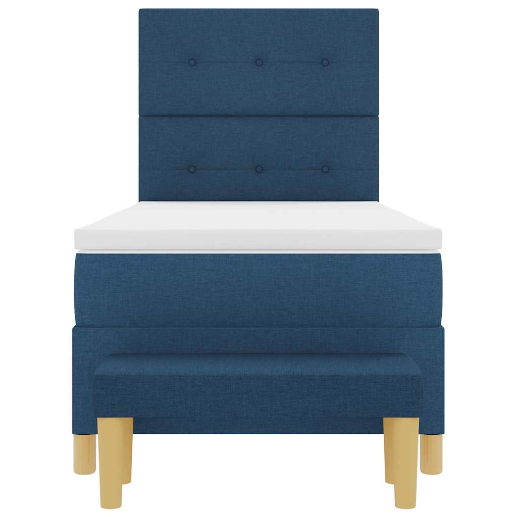 Letto a molle con cuscino con testiera Blu 200 x 80 cm Tessuto | homemem39