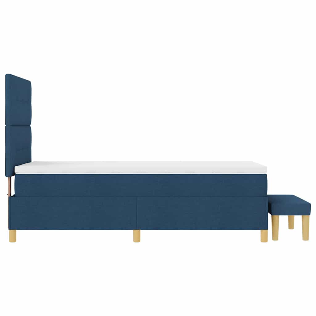 Letto a molle con cuscino con testiera Blu 200 x 80 cm Tessuto | homemem39