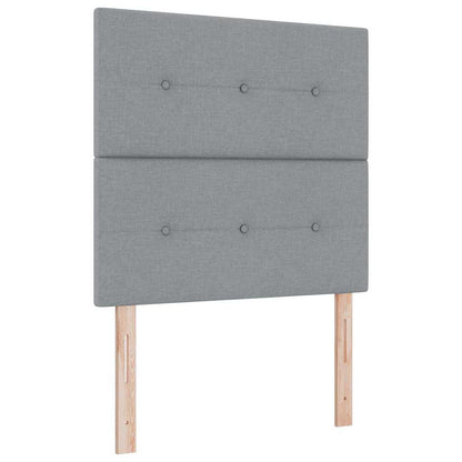 Letto a molle con materasso Grigio chiaro 100 x 200 cm Tessuto