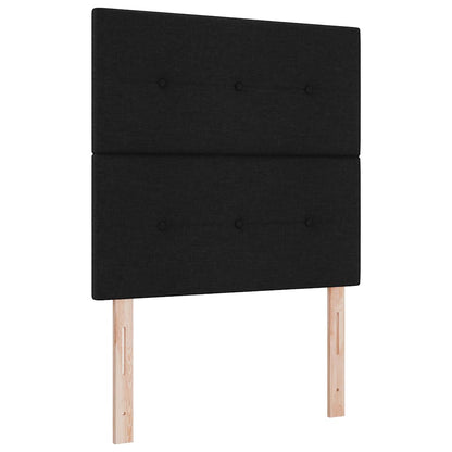 Letto a molle con cuscino Nero 200 x 100 cm Tessuto