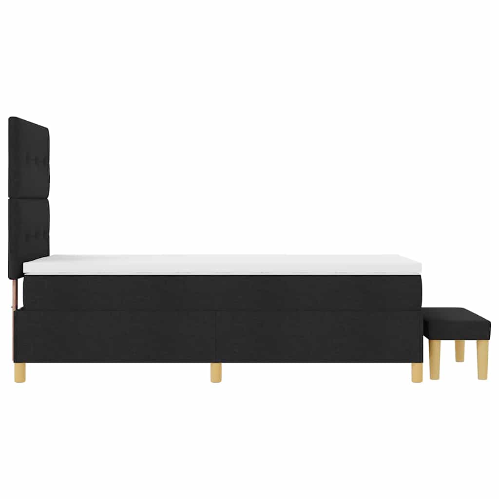 Letto a molle con cuscino Nero 200 x 100 cm Tessuto | homemem39