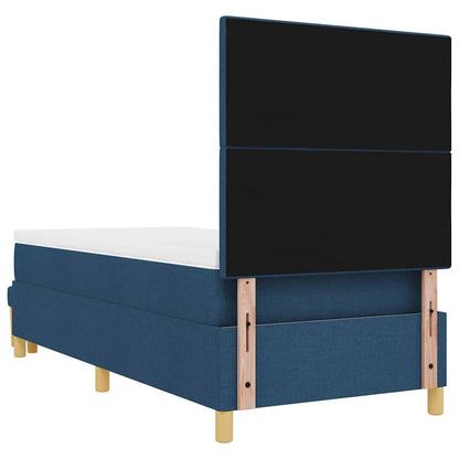 Letto a molle con testiera Blu 200 x 100 cm Tessuto | homemem39