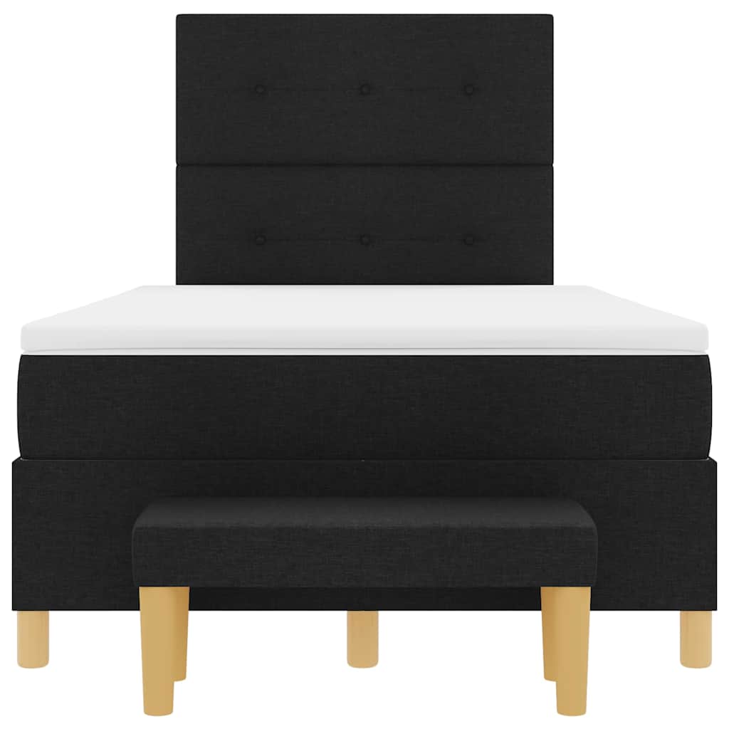 Letto a molle con materasso Nero 120 x 190 cm Tessuto - homemem39