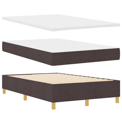 Letto a molle con testiera Marrone Scuro 190 x 120 cm Tessuto | homemem39
