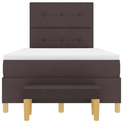 Letto a molle con testiera Marrone Scuro 190 x 120 cm Tessuto | homemem39