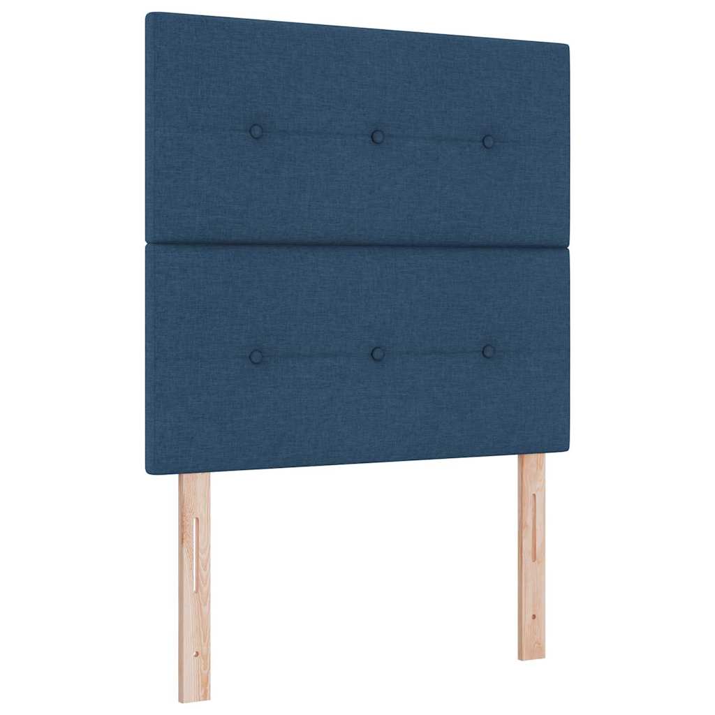 Letto a molle con testiera Blu 190 x 120 cm Tessuto | homemem39