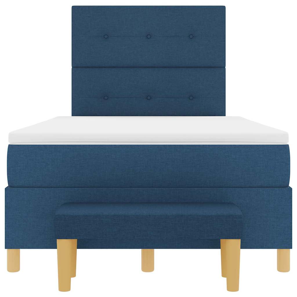 Letto a molle con testiera Blu 190 x 120 cm Tessuto | homemem39