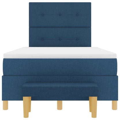 Letto a molle con testiera Blu 190 x 120 cm Tessuto | homemem39