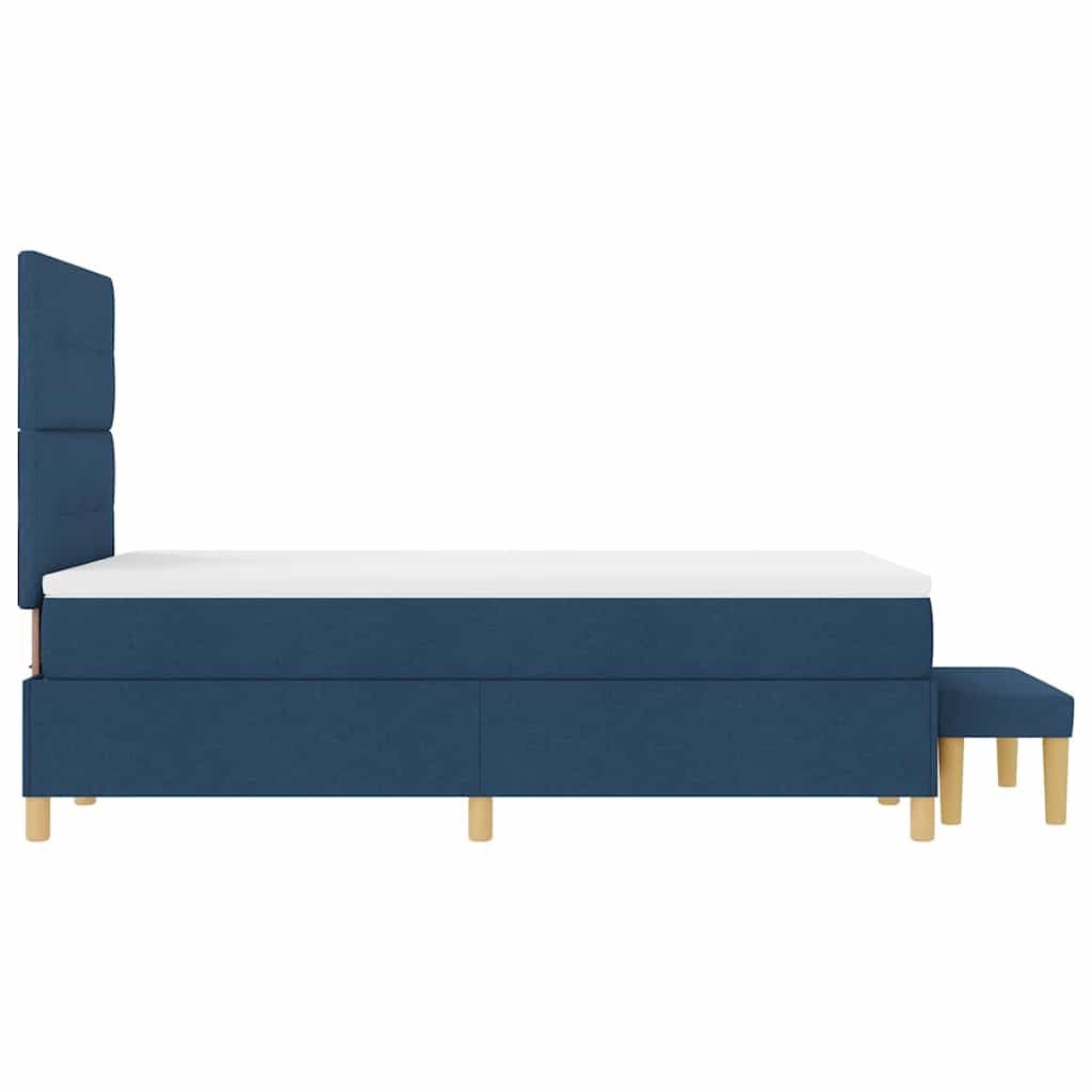 Letto a molle con testiera Blu 190 x 120 cm Tessuto | homemem39