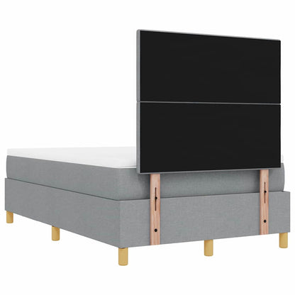 Letto a molle con materasso Grigio chiaro 120 x 200 cm Tessuto - homemem39