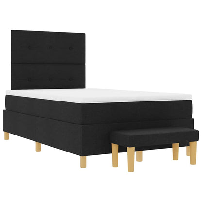 Letto a molle con materasso Nero 120 x 200 cm Tessuto - homemem39