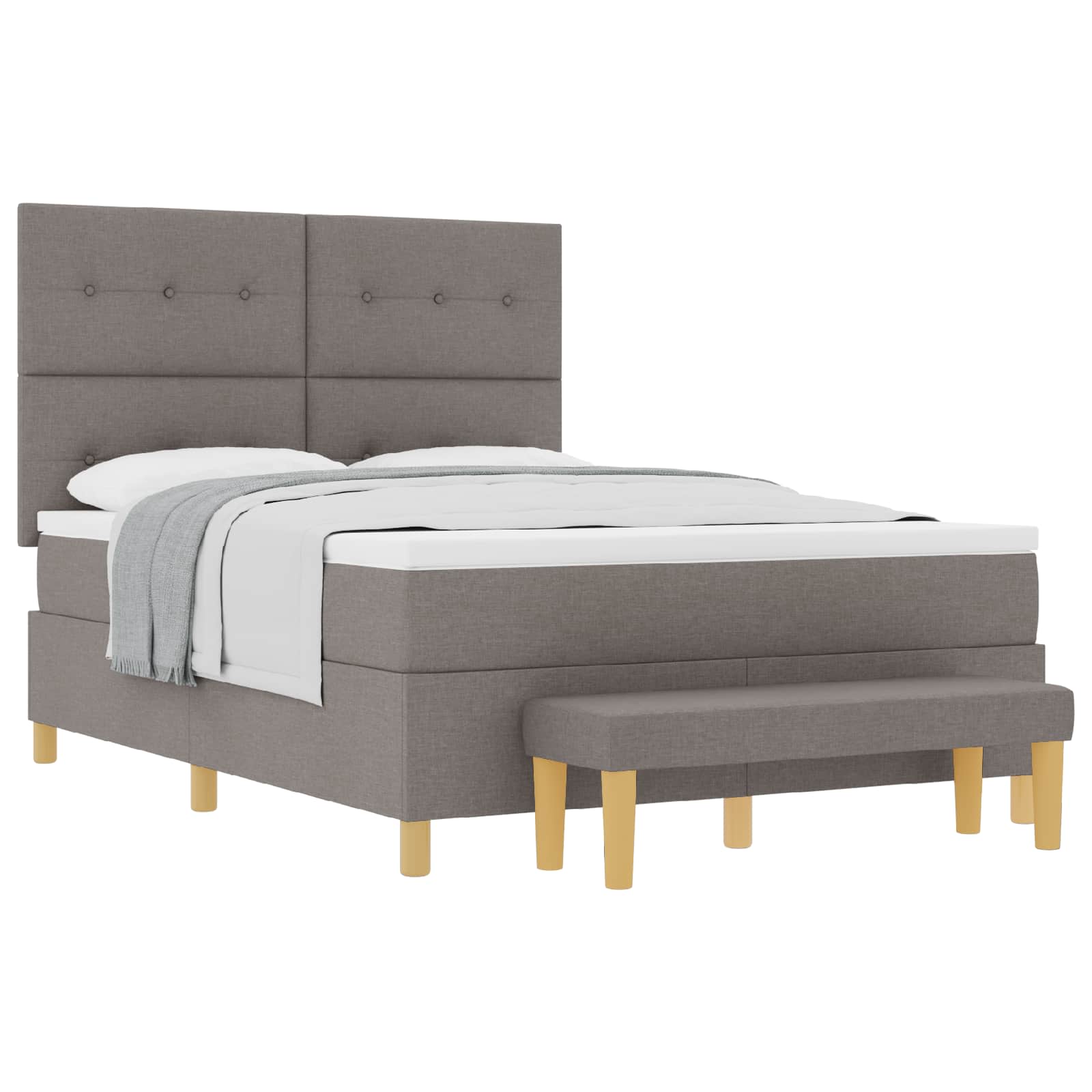 Letto a molle con testiera Talpa 190 x 140 cm Tessuto | homemem39