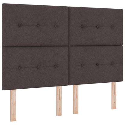 Letto a molle con cuscino Marrone scuro 200 x 140 cm Tessuto | homemem39