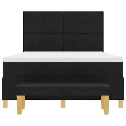 Letto a molle con testiera Nero 200 x 160 cm Tessuto | homemem39