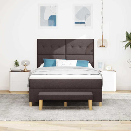 Letto a molle con testiera Marrone Scuro 200 x 160 cm Tessuto | homemem39
